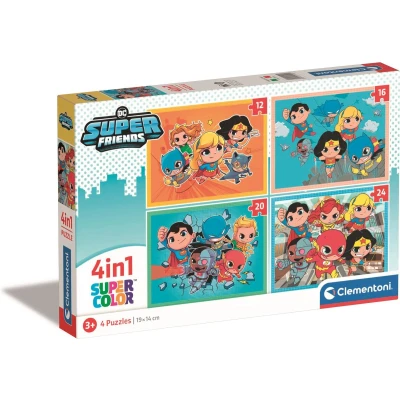Afbeelding van Clementoni Puzzel 4 in 1 Dc Superfriends