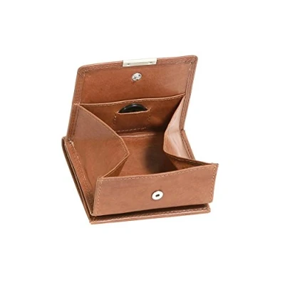 Afbeelding van Leas Wiener doosje met grote kleingeld RFID veiligheidsbescherming, echt leer, cognac Special Edition