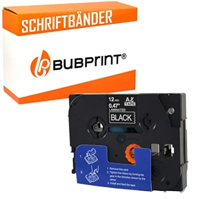 Afbeelding van Bubprint Labeltape compatibel als vervanging voor Brother TZE 335 P Touch 1280 2430PC 2730VP 3600 9500PC 9700PC D400VP D600VP H100LB H105 P700 P750W wit op zwart