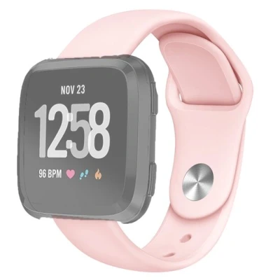 Afbeelding van Fitbit Versa 1 / 2 &amp; Lite siliconen bandje Maat: Small Roze