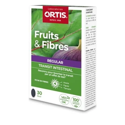 Afbeelding van Ortis Vruchten &amp; Vezels Regular Darmtransit Tabletten 30TB