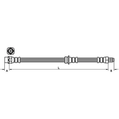 Afbeelding van METZGER 4111098 Remslang 476mm BMW: X1 (E84) xDrive25d 2.0, xDrive 28 i, xDrive20i xDrive18d 20 d, xDrive23d 2.0