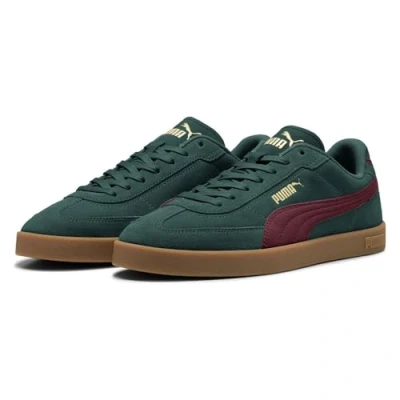 Afbeelding van Puma Club II Era Suede Unisex Sneakers Green Terrain Ruby Shimmer