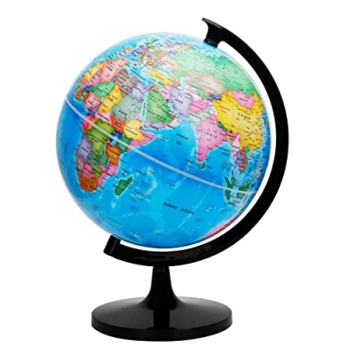 Afbeelding van EXERZ 30cm Wereldbol Politieke Kaart Grote Educatieve Geografische Globe Zelf Gemonteerde Schoolbol Diameter