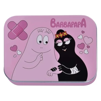 Afbeelding van Barbapapa Kinderpleisters met Licentie 2 stuks Metalen Doos 24 Pleisters Mooie Design Pleister bewaardoos voor Kinderen Plakpleister Geschikt Rugzak Handtas
