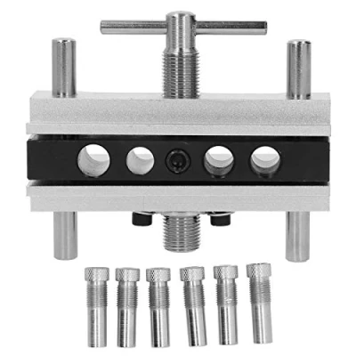 Afbeelding van EVTSCAN Zelfcentrerende Deuvel Jig Kit Boorgeleider Set Gelegeerd Staal Houtbewerking Perforator Locator(Metric)