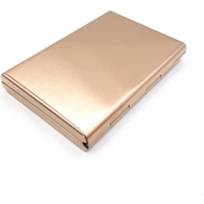 Afbeelding van Roestvrij staal Pasjeshouder Creditcardhouder Rvs Metal Case Box Portemonnee RFID bescherming Brons