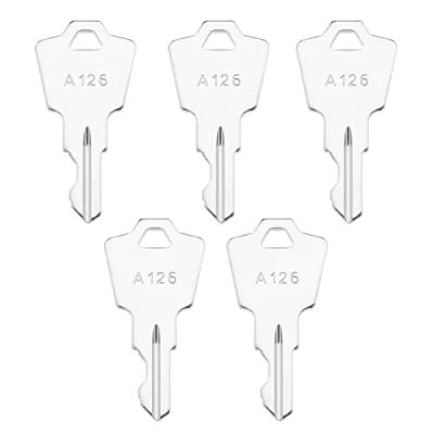 Afbeelding van Create idea 5 stuks A126 metalen reservesleutels compatibel met APEM, KAC en ELEDIS startsleutel