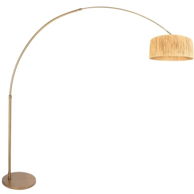 Afbeelding van Steinhauer Booglamp Sparkled Light brons met strokleurige kap 4303BR