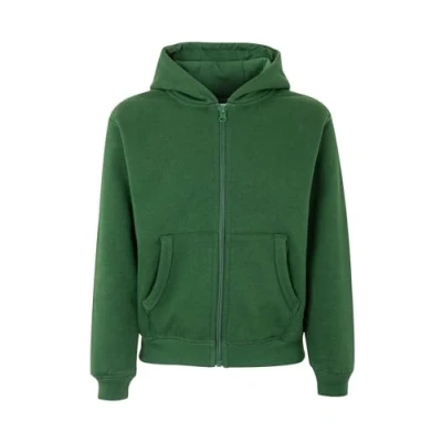 Afbeelding van Mukua Byron Kids Sweatshirt met ritssluiting en capuchon, flessengroen, maat 9/11