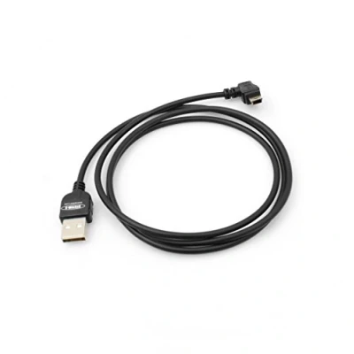 Afbeelding van System S 1 m mini USB kabel 90 graden hoek stekker links datakabel oplaadkabel