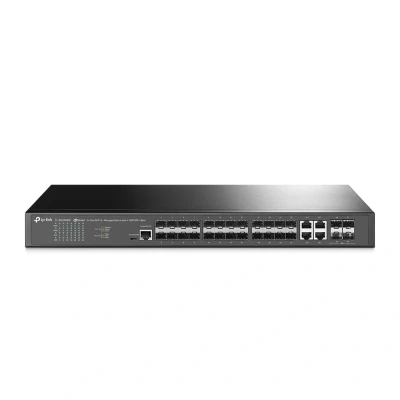 Afbeelding van TP Link TL SG3428XF netwerk switch Managed L2+ Geen 1U Zwart