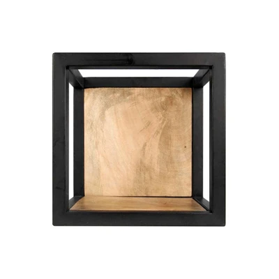 Afbeelding van HSM Collection Levels wandbox 25x25 naturel/zwart Hout
