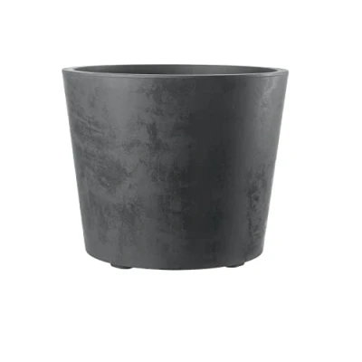 Afbeelding van Kreher XXL plantenbak Millennium met rollbaar platform en een volume van 80 liter! Geweldige natuursteen look in bruin of antraciet! Afmetingen: 59 x 49 cm (ØxH) (crème)
