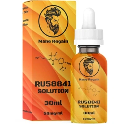 Afbeelding van Mane Regain RU58841 5% Solution (50mg/ml) Advanced Hair Loss Treatment Anti Androgen Tonic Promotes Regrowth and Prevents Male Pattern Baldness 30ml