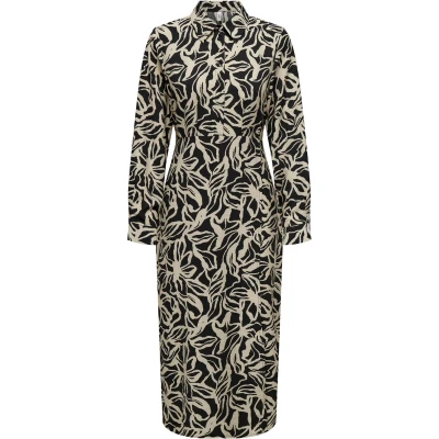 Afbeelding van ONLY ONLTHARA L/S SHIRT MIDI DRESS PTM Dames Jurk Maat XS