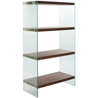 Afbeelding van Planken DKD Home Decor 80 x 40 150 cm Kristal Walnoot Donkerbruin Hout MDF