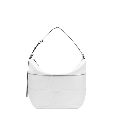 Afbeelding van LIEBESKIND BERLIN Leren Schoudertas Edda Calf Optic Hobo Bag Arctic Crème