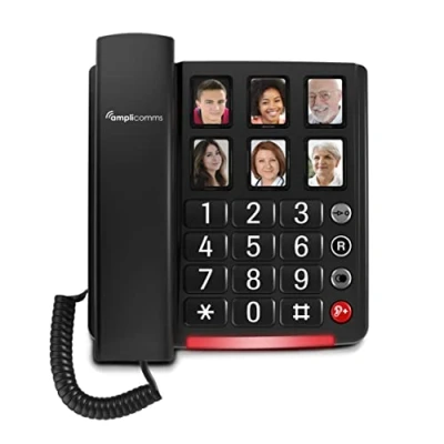 Afbeelding van Amplicomms Senioren telefoon 40 Plus Zilver + EasySaver 8848 4G