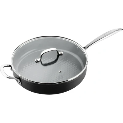 Afbeelding van ISENVI Victoria Forged keramische hapjespan 30 CM RVS greep Antraciet Keramisch 100% PFAS, PTFE en PFOA vrij