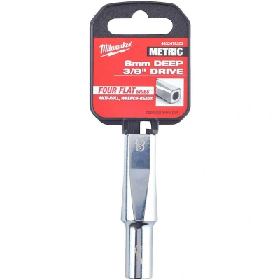 Afbeelding van Milwaukee Accessoires 3/8 Ratel Dop , Metrisch Lang 8MM 4932478352