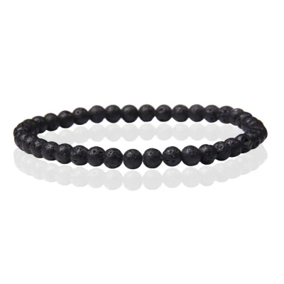 Afbeelding van Memphis Natuursteen Armband 4mm Lava