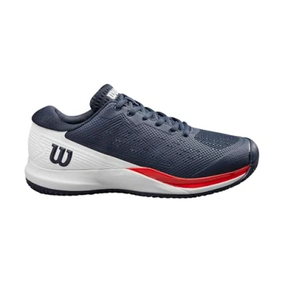 Afbeelding van Wilson Heren Rush Pro Ace tennisschoen, Navy Blazer/Wit/Infrarood, 7 UK, Blazer Wit Infrarood, 41 EU