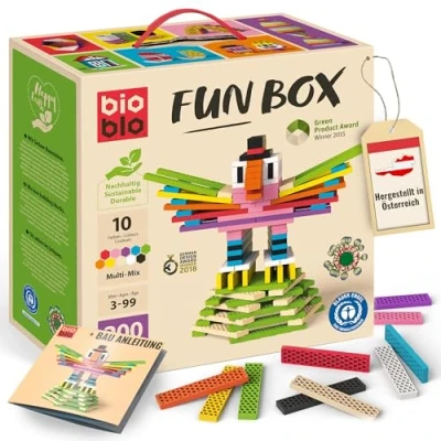 Afbeelding van Bioblo Bouwset Fun Box Multi Mix met 200 stenen
