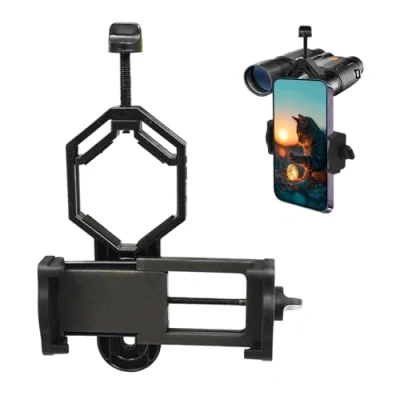 Afbeelding van Surplex Universele telefoon/smartphone adapter en statiefhouder voor iPhone Sony Samsung Moto camera scope telescoop, specctief, monoculair, verrekijker, microscoop