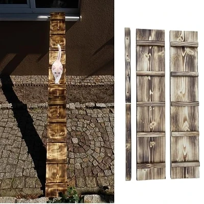 Afbeelding van Kattenladder, kattentrap, gevlamd, kattentrede voor balkon, 1 m, zonder bevestiging