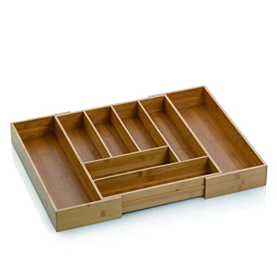 Afbeelding van Kela Bestekbak uitschuifbaar 35 cm x 43 cm, Bamboe Kalma