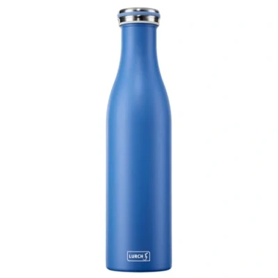 Afbeelding van Lurch 240865 Thermosfles/thermosfles voor warme en koude dranken van dubbelwandig roestvrij staal, 0,75 l, azuur