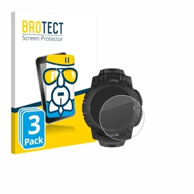 Afbeelding van BROTECT Screenprotector voor Garmin Instinct 3 Solar Tactical Edition (45 mm) Folie Beschermfolie Beschermglas transparant (3 Stuks)