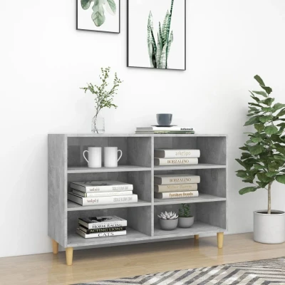 Afbeelding van Dressoir 103,5x35x70 cm bewerkt hout betongrijs