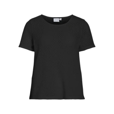 Afbeelding van VILA Vimine O NECK Tshirt basic, Dames, Maat: XL, Black beauty