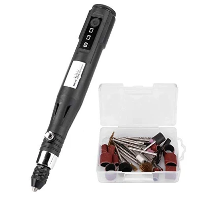 Afbeelding van Roterend gereedschap, draagbare mini boormachine, 5000 15000R / min 5 V, 2 A, graveergereedschapsset voor snijden, graveren, frezen, slijpen, polijsten, demonteren en boren