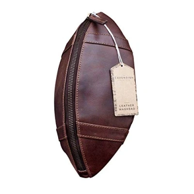 Afbeelding van The Cavendish Collection 1001720 Toilettas in Amerikaans voetbaldesign, bruin, het perfecte cadeau voor sportliefhebbers een Thumbs UP!