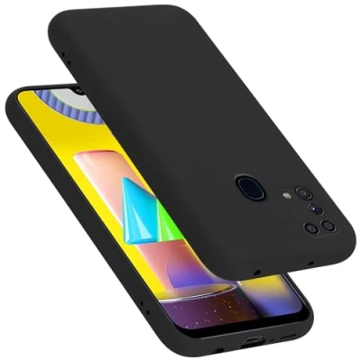 Afbeelding van Cadorabo Hoesje geschikt voor Samsung Galaxy M31 in LIQUID ZWART Beschermhoes gemaakt van flexibel TPU silicone Case Cover