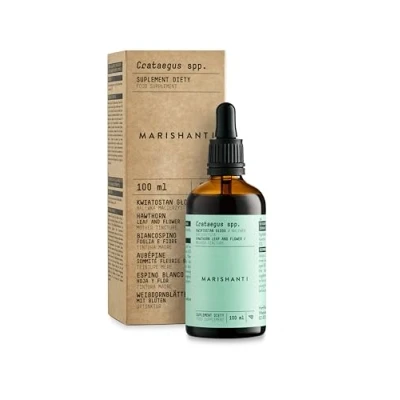 Afbeelding van Meidoorn (Crataegus spp.) Alcoholvrije moedertinctuur vloeibaar extract druppels 100ml Voedingssupplement Marishanti 100% natuurlijk en veganistisch