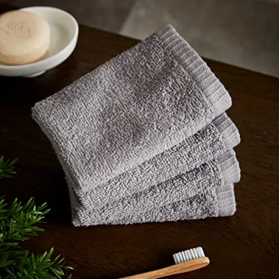 Afbeelding van Catherine Lansfield Sneldrogende katoenen gezichtsdoek 4 Pack Grijs