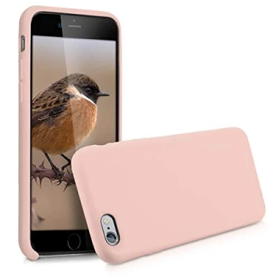 Afbeelding van kwmobile telefoonhoesje geschikt voor Apple iPhone 6 / 6S Hoesje met siliconen coating Smartphone case in oudroze