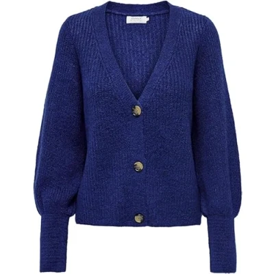 Afbeelding van ONLY Dames ONLCLARE L/S Cardigan KNT NOOS 15209307, Surf The Web/Detail: melange, XL