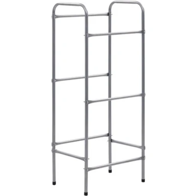 Afbeelding van Opbergrek voor 3 kratten 50x33x116 staal zilverkleurig