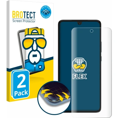 Afbeelding van BROTECT Full Cover Screen Protector voor Motorola Moto G84 (2 Stuks) Schermbeschermer, 3D Curved