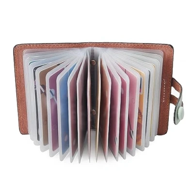 Afbeelding van KELEKELE Creditcardhouder portefeuilles voor mannen en vrouwen, zacht echt leer, 20 verdikking kaartsleuven, Groen, 10.5 x 7.5 2 cm, Modern