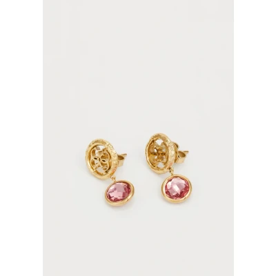 Afbeelding van Guess Petra Oorbellen Yellow goldcoloured/fuchsia, Dames, Maat: One Size, gold/coloured/fuchsia