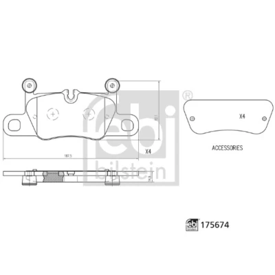 Afbeelding van Febi Bilstein Remblokset 175674