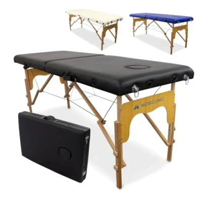 Afbeelding van Mobiclinic cm 01 Basic Massagetafel Draagbaar Inklapbaar 180x60 In hoogte verstelbaar Gezichtsuitsparing Max. tot 250 kg Behandelbank