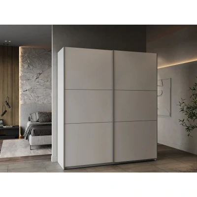 Afbeelding van GHOST kledingkast Matwit decor 2 schuifdeuren L.178,1 x D.59,9 H.203 cm DEMEYERE