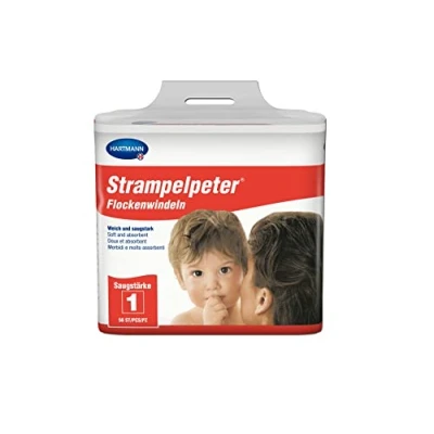 Afbeelding van Hartmann, Incontinentie hygiëne, Strampelpeter pluisluiers 35 x 11 cm absorptievermogen 1, 56 stuks (56 x)